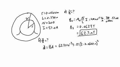 an-ideal-solenoid-has-a-radius-of-r-00600-m-length-l-0230-m-n-200-total-turns-and-carries-current-i-570-a-constant-o-4107-tma-a-what-is-the-magnitude-of-the-uniform-magnetic-field-within-the-69133