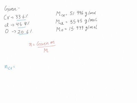 compound-containing-chromium-cr-chlorine-cl-and-oxygen-0is-analyzed-and-found-to-be-336-chromium-458-chlorine-and-206-oxygen-by-mass-what-is-the-empirical-formula-ofthe-compound-the-molar-ma-04398