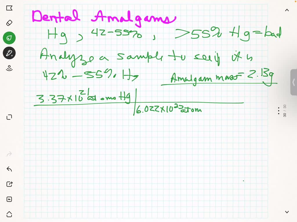 SOLVED Dental amalgam is a mixture of mercury, silver, tin, and copper
