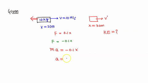 a-block-of-mass-10-kg-moving-in-x-direction-with-a-constant-speed-of-10-ms-1-is-subjected-to-a-retarding-force-f-01x-jm-during-its-travel-from-x-20-m-to-30-m-its-final-ke-will-be