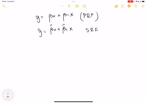 consider-the-simple-linear-regression-model-y-bo-btx-u-once-we-have-determined-the-ols-intercept-and-slope-estimates-we-form-the-ols-regression-line-y-bo-bax-which-of-the-following-statement-78778