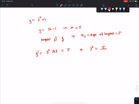 at-what-point-on-the-graph-of-y3x1-is-the-tangent-line-parallel-to-the-line-y5-x-1-2-88371