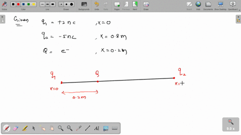 a-200nc-point-charge-is-at-the-origin-and-a-second-500nc-point-charge-is-on-the-x-axis-at-x-0800m-find-the-magnitude-of-the-net-electric-force-that-the-two-charges-would-exert-on-an-electron-64945