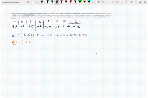 a-business-has-six-customer-service-telephone-lines-let-x-denote-the-number-of-lines-in-use-at-a-specified-time-suppose-that-the-probability-distribution-of-x-is-as-follows-x-0-1-2-3-4-5-6-p-20178
