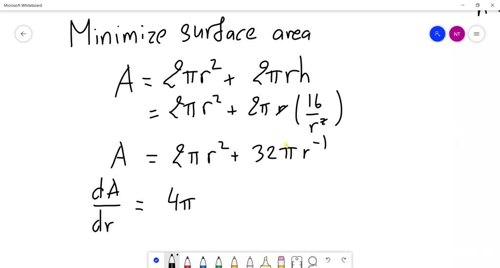 SOLVED: The volume of a cylindrical tin can with a top and a bottom is ...