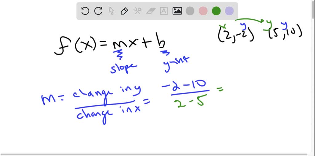 SOLVED: Write the equation for the linear function whose graph contains ...