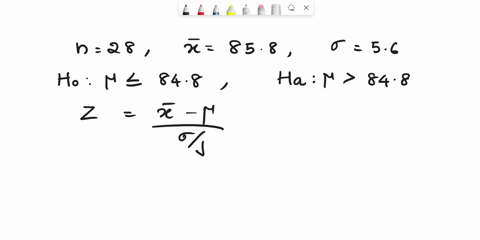 consider-the-following-hypotheses-h0-848-ha-848-a-sample-of-28-observations-yields-a-sample-mean-of-858-assume-that-the-sample-is-drawn-from-a-normal-population-with-a-population-standard-de-46076