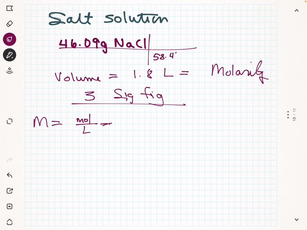 Suppose you have a sample of table salt (NaCl) that has a mass of 46.09