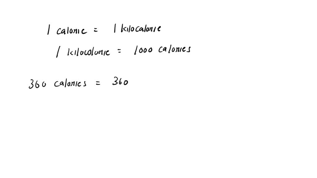SOLVED In the US, nutritional energy is reported in Calories (Cal