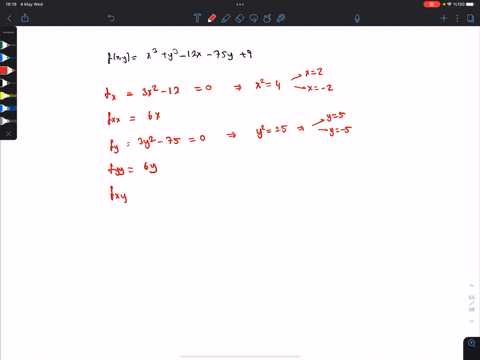 find-all-local-extreme-values-of-the-given-function-and-identify-each-as-local-maximum-local-minimum-or-saddle-point-14-points-ffx-y-x3y-12x-75y-99586