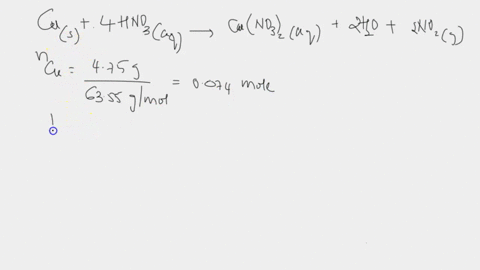 when-copper-metal-is-added-to-nitric-acid-the-following-reaction-takes-place-cu-s-4-hno3-aq-cuno32-aq-2-h2o-l-2-no2-g-calculate-the-volume-in-liters-of-no2-gas-collected-over-water-at-250-c-49344