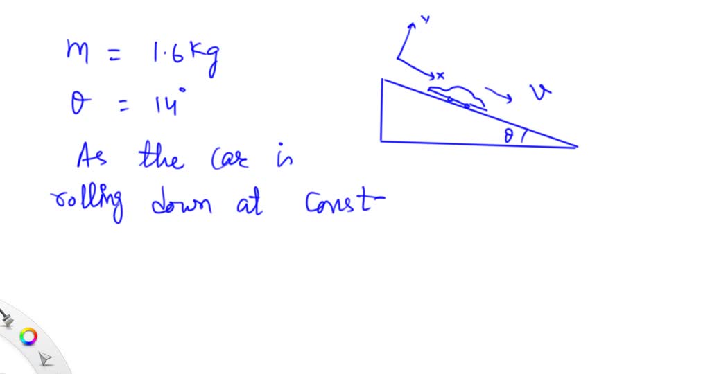 Solved A Toy Car Rolls Down A Ramp At A Constant Velocity The Car S