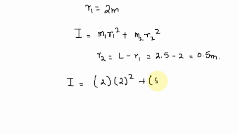 two-particles-with-masses-m1200kgm1200kg-and-m2800kgm2800kg-are-joined-by-a-light-rod-of-length-l-250-m-a-force-f-15-n-is-applied-to-m1-perpendicular-to-the-rod-a-locate-the-centre-of-mass-c-42117