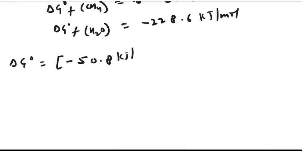 SOLVED: Consider the reaction CO(g) + 3 H2(g) â†’ CH4(g) + H2O(g ...