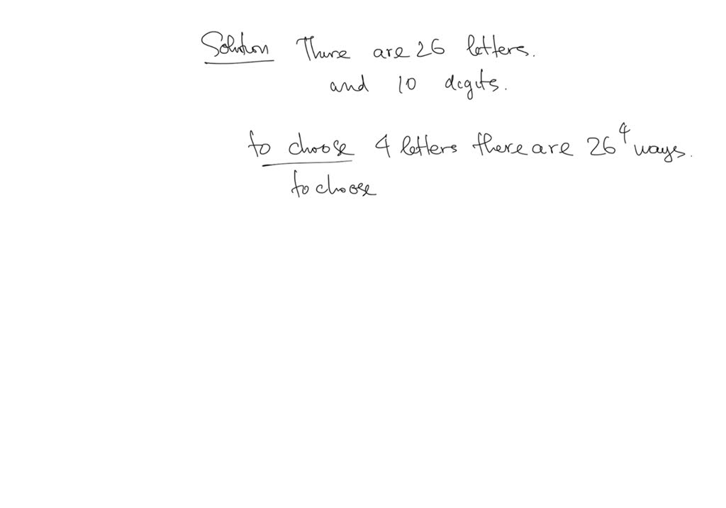 SOLVED A license plate in a certain state consists of three or four