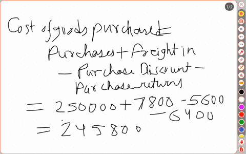 21-cobb-companys-accounting-records-show-the-following-at-the-year-ending-on-december-312013-purchase-discounts-s5600-freight-in-7800-purchases-250000-beginning-inventory-23500-ending-invent-83655