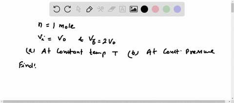 one-mole-of-a-monoatomic-ideal-gas-initially-at-to-expands-fron-a-volme-vo-to-2vo-through-two-processes-at-constant-temperature-b-at-constant-pressure-calculate-the-work-of-expansion-the-gas-98241