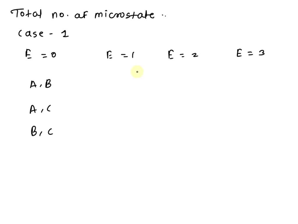 SOLVED: Three particles labeled A, B, and € are distributed a.ong [Our ...