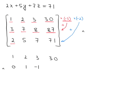 the-solution-of-the-following-system-of-linear-equations-x-2y-3z-30-3x-7y-8z-87-2x-5y-7z-71-is-which-of-these-options-a-x7-y1-z4-b-x7-y4-z1-c-x1-y-4-z-7-d-x1-y4-z7-thanks-pls-show-work-34878