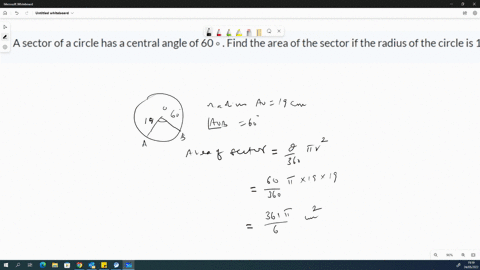 a-sector-of-a-circle-has-a-central-angle-of-60-find-the-area-of-the-sector-if-the-radius-of-the-circle-is-19-cm