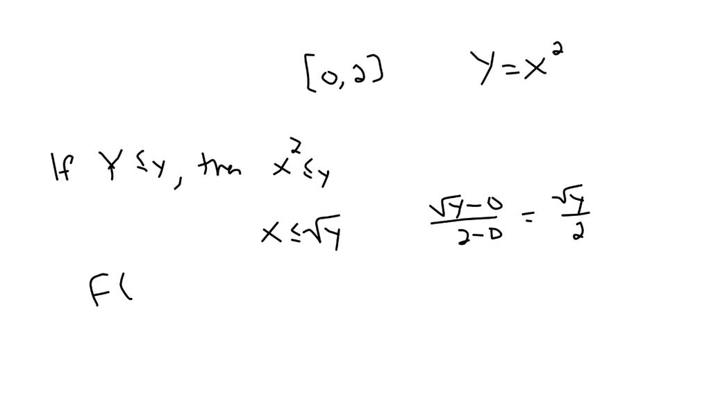 Solved Let X Be Uniform Random Variable On A Segment 0 2 Consider Random Variable Y X2 2021