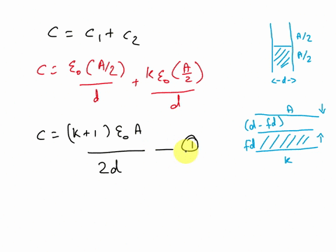 a-vertical-parallel-plate-capacitor-is-half-filled-with-a-dielectric-for-which-the-dielectric-consta-21623