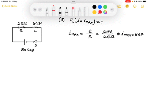 a-24-v-battery-is-connected-in-series-with-a-resistor-and-an-inductor-with-r-28-and-l-62-h-respectively-a-find-the-energy-stored-in-the-inductor-when-the-current-reaches-its-maximum-value-j-20501