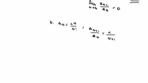 a-use-the-ratio-test-to-show-that-the-series-sum_n0infty-frac1n-converges-b-use-the-ratio-test-to-show-that-for-any-value-of-x-the-series-sum_n0infty-fracxnn-will-converge-absolutely-hint-in-applying
