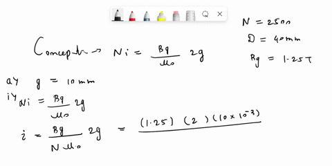 3-an-electromagnet-lift-system-is-shown-in-the-following-figure-the-coil-has-2500-turns-the-flux-density-in-the-air-gap-is-125-t-assume-that-the-core-material-is-ideal-ie-r-co-a-for-an-air-g-30107