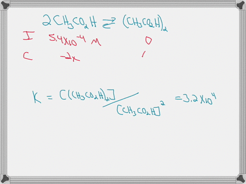 in-the-gas-phase-acetic-acid-exists-as-an-equilibrium-of-monomer-and-dimer-molecules-the-dimer-consi-52703