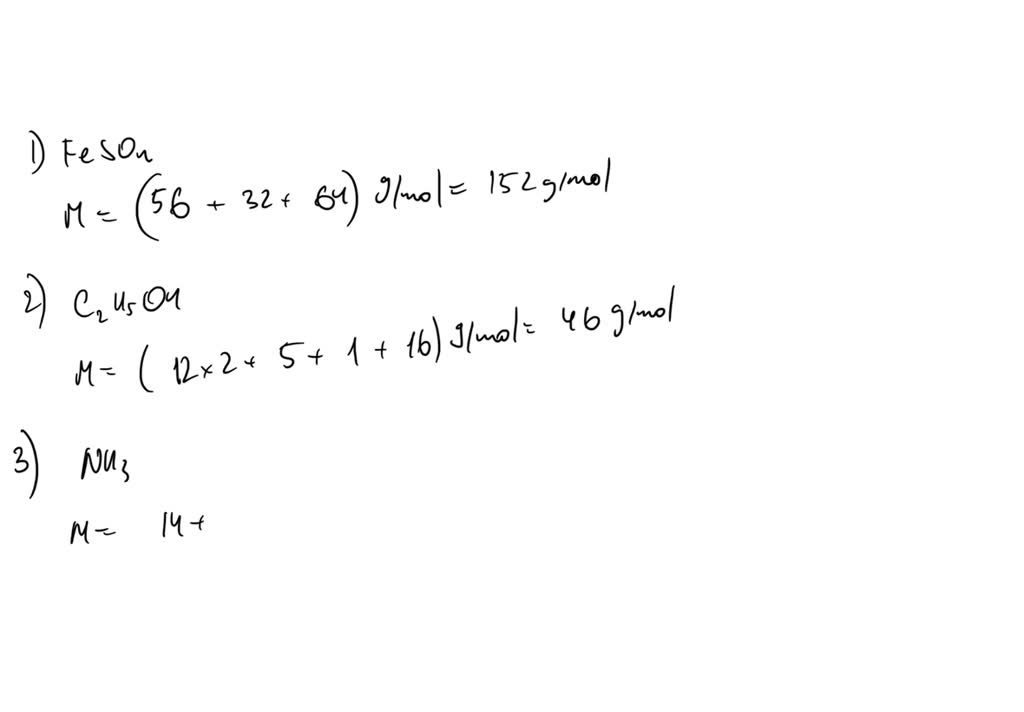 Solved Molar Mass Gmoltable 5 Molar Masschemical Nameiron Ii Sulphate Ferrous Sulfate 3657