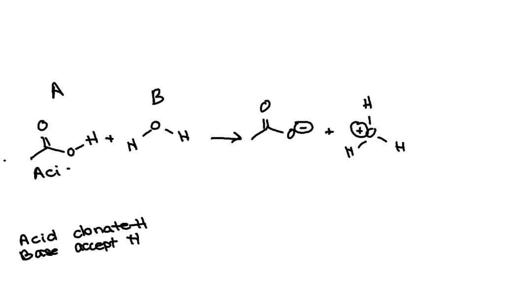 SOLVED For the Bronsted acidbase reaction shown in the image