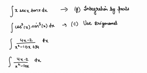 determine-which-integration-strategy-wll-work-the-best-for-each-integral-iz-secz-tancdz-partial-fraction-decomposition-trigonometric-substitution-use-trigonometric-identities-and-then-substi-62048