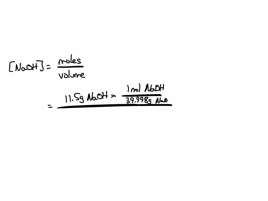 SOLVED: Calculate the molarity of a solution prepared by dissolving 11