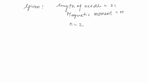 a-long-magnetic-needle-of-length-2l-magnetic-moment-m-and-pole-strength-m-units-is-broken-into-two-pieces-at-the-middle-the-magnetic-moment-and-pole-strength-of-each-piece-will-be