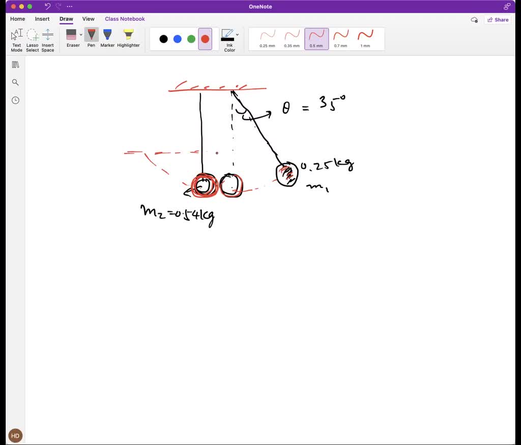 Two Simple Pendulums Of Equal Length L = 0.45 M Are Suspended From The ...