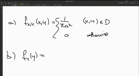 a-point-xy-is-chosen-randomly-in-the-disk-d-y-r2-y-a2-of-some-fixed-radius-a-0-a-what-is-the-joint-probability-density-function-joint-pdf-fxxzy-of-x-and-y-make-sure-to-specify-all-possible-c-07355