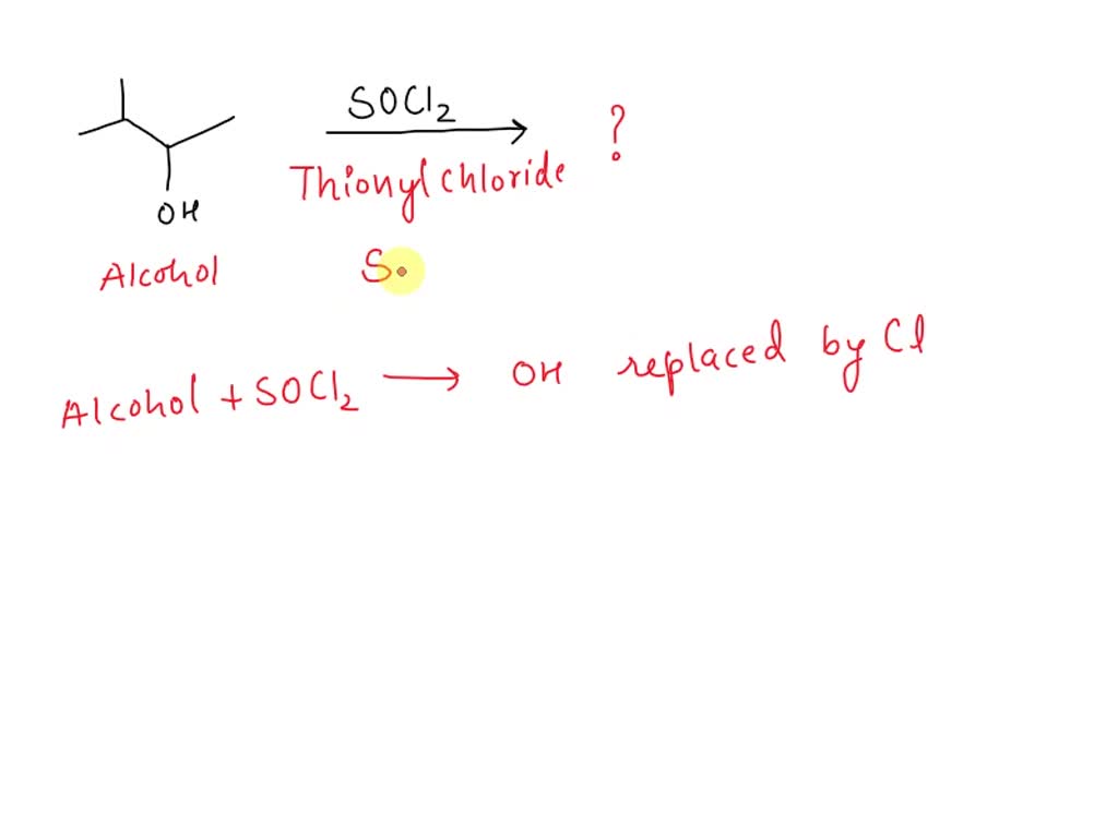 SOLVED: Draw the major organic product of the following reaction: SOCl2 ...