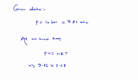 calculate-the-internal-energy-and-enthalpy-changes-that-occur-when-air-is-changed-from-an-initial-state-of-277-k-and-10-bar-where-its-molar-volume-is-228-m3-kmol-1-to-a-final-state-of-333-k-07746