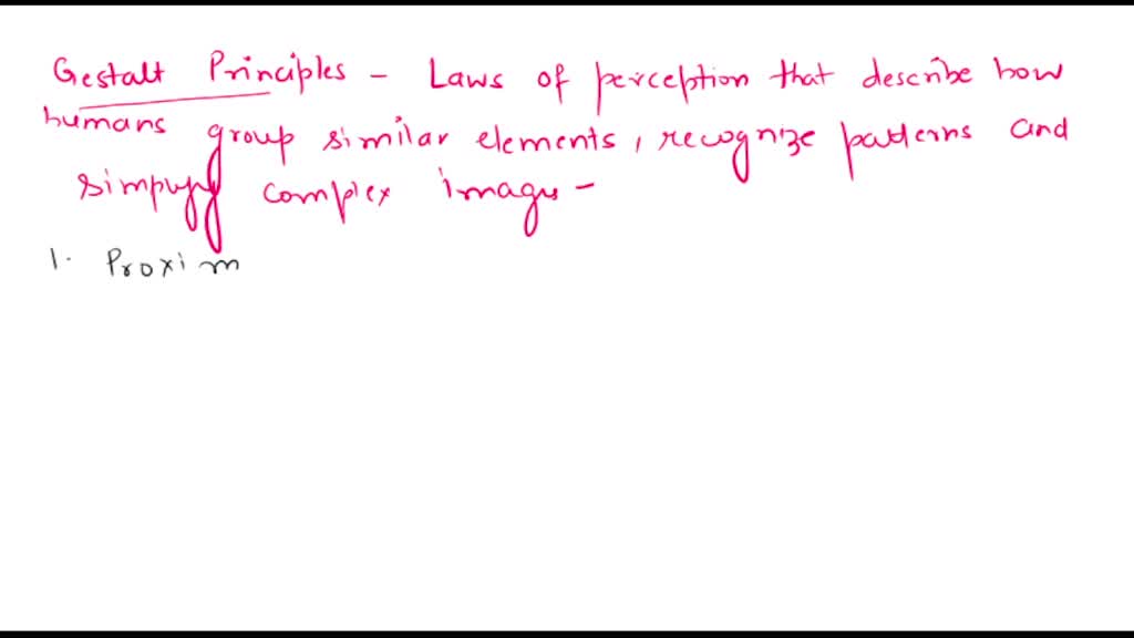 Solved Label The Illustrations Based On The Gestalt Principles Of Grouping Proximity