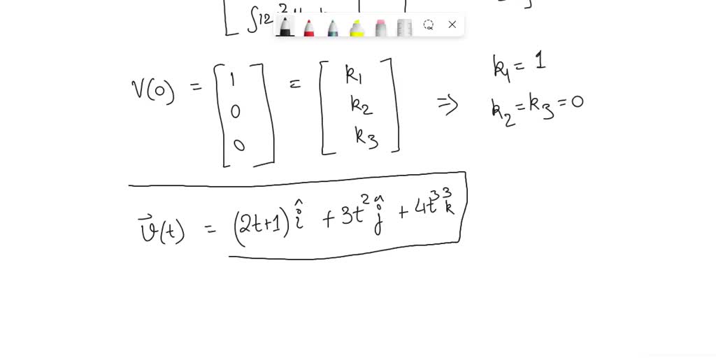 SOLVED: Find the velocity and position vectors of particle that has the given acceleration and ...