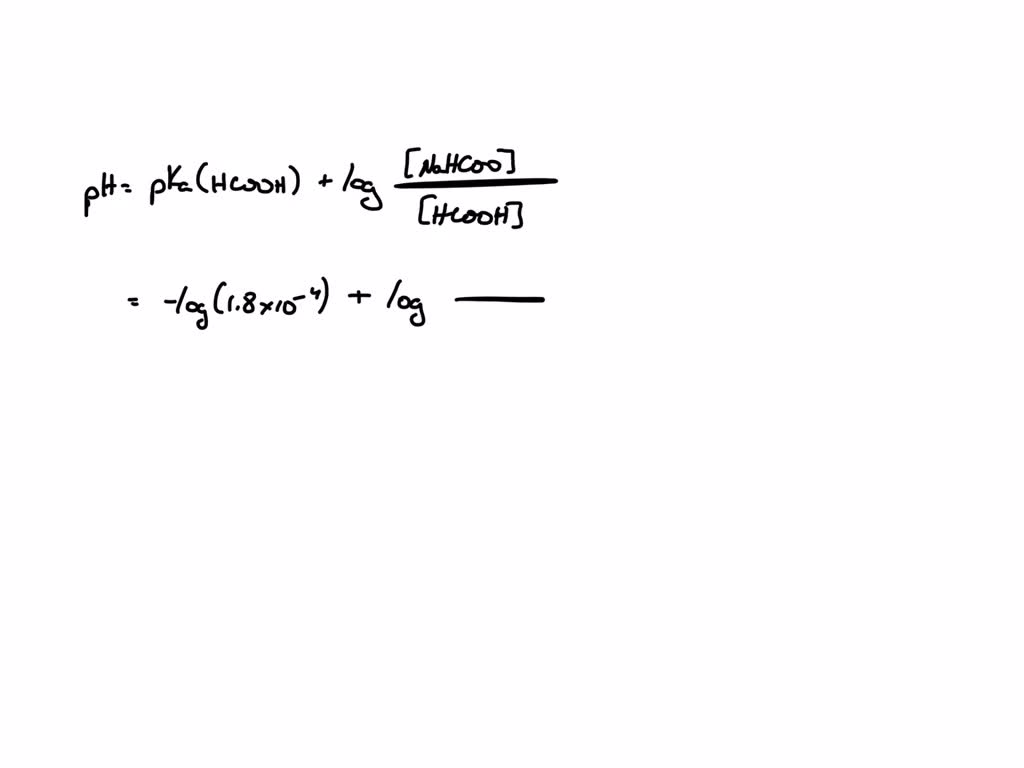 What is the pH of a system with 0.90 M formic acid and 0.90 M sodium