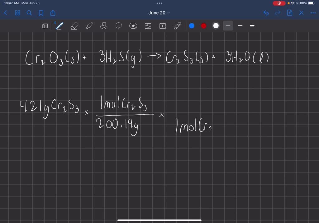 Solved Chromium Iii Oxide Reacts With Hydrogen Sulfide Gas To Form Chromium Iii Sulfide And 4061