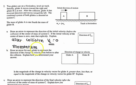 two-gliders-are-on-frictionless_-level-air-track-initially-glider-a-moves-toward-the-right-and-glider-b-is-at-rest-after-the-collision-glider-a-has-reversed-direction-and-moves-toward-the-le-17893