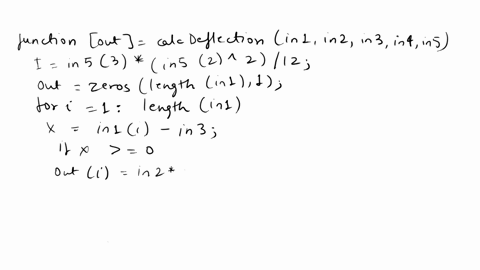 make-a-function-named-calcdeflection-that-using-eqs-1-through-4-calculates-the-deflection-of-a-simply-supported-beam-for-a-single-point-load-the-inputs-to-this-function-will-be-a-vector-of-p-10705