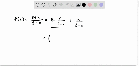 find-a-power-series-representation-for-fx-8x1-x-and-determine-interval-of-convergence
