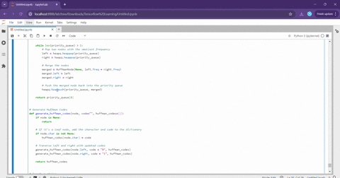 show-an-example-of-huffman-encoding-and-implement-the-encoding-using-python