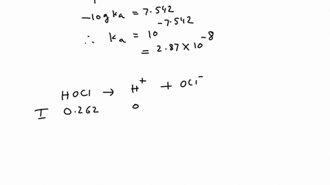 what-is-the-ph-of-a-262x10-1m-hypochlorus-hocl-solution-nb-the-pka-for-hocl-7542