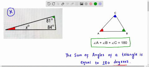 find-the-value-of-x-in-each-triangle-with-the-given-angle-measures-81-84-85234