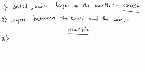 match-the-following-parts-of-the-earth-with-the-correct-definition-definitions-1-solid-outer-layer-of-the-earth-2-layer-between-the-crust-and-the-core-3-semi-liquid-region-directly-beneath-t-95615